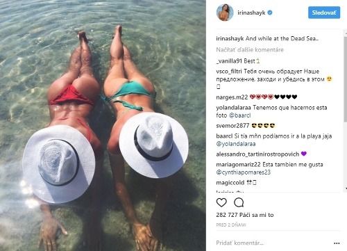 Irina Shayk so sestrou Tatianou sa na instagrame pochválili výstavnými krivkami. 