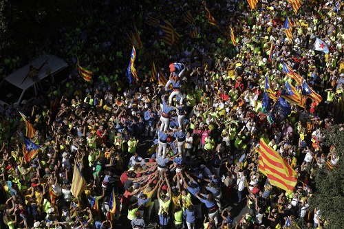 Masová demonštrácia v Barcelone
