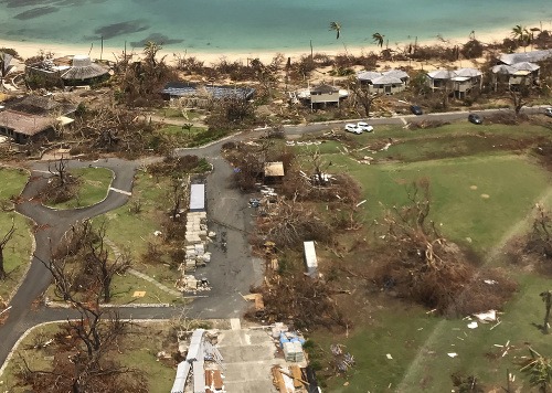 Britské Panenské ostrovy zasiahnuté hurikánom Irma
