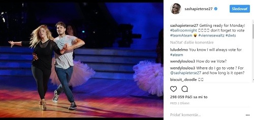 Sasha Pieterse je jednou z hviezd tanečnej šou Dancing With the Stars. 