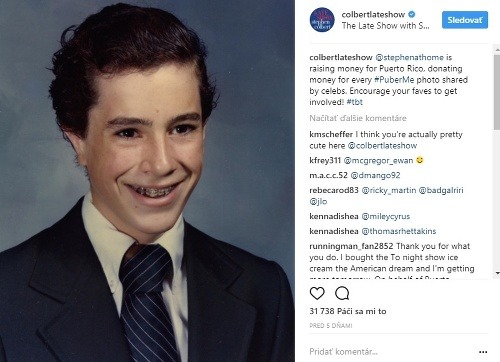Moderátor Stephen Colbert v puberte...