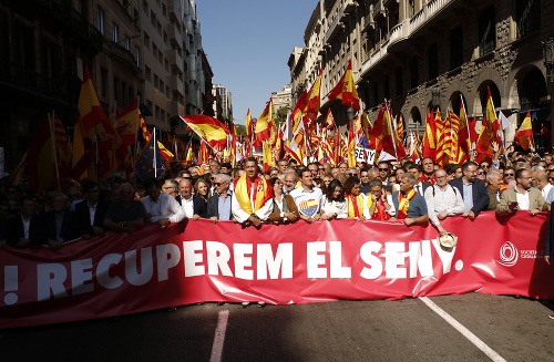Protest za spoločné Španielsko: