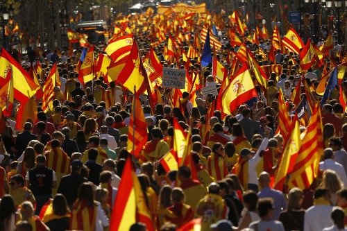 Protest za spoločné Španielsko: