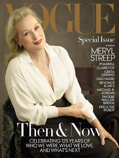 Meryl Streep zdobí decembrové vydanie magazínu Vogue. 