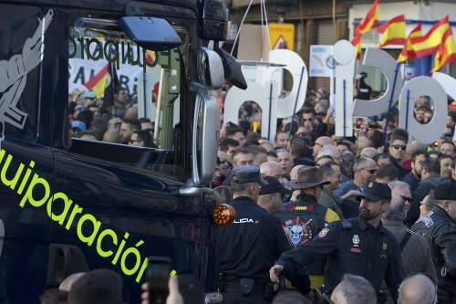 Protest policajtov v Madride