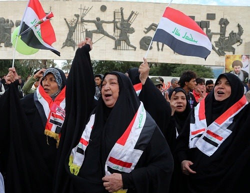 Iracký ľud oslavuje definitívnu
