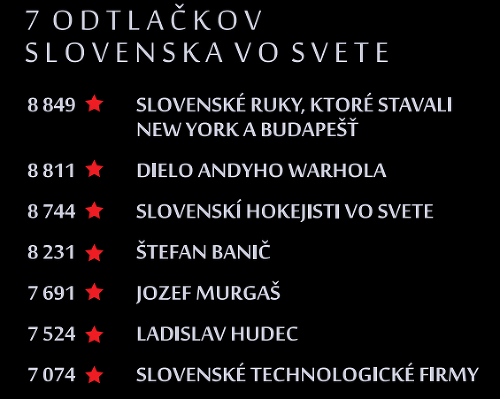 7 odtlačkov Slovenska vo