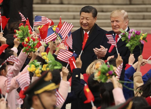 Donald Trump a čínsky prezident Si Ťin-Pching