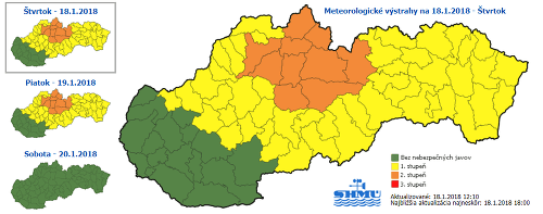 Meteorologické výstrahy na Slovensku 