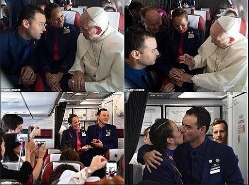 Pápež František zosobášil letušku