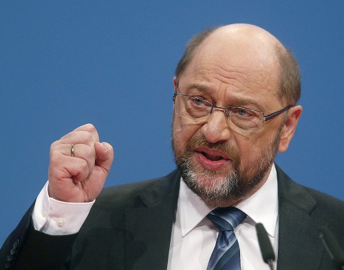 Martin Schulz počas prejavu