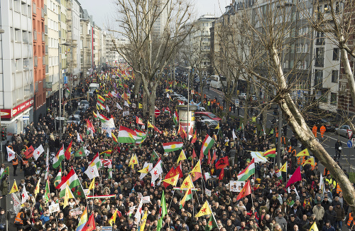 Zakročili proti pochodu: Kurdi