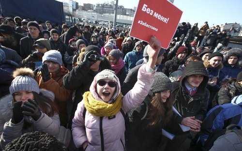 Opozičný protest v ruskom