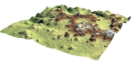 Lidarová 3D mapa mayského mesta Caracol