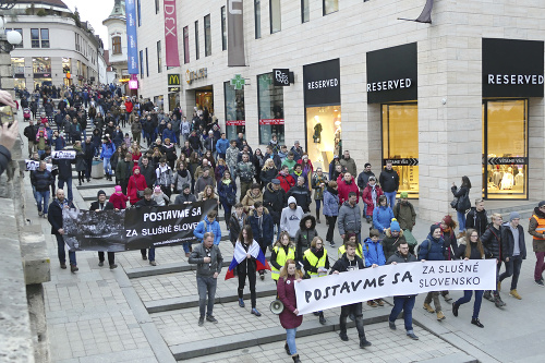 Protest v Žiline