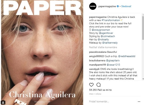 Christina Aguilera vyzerá na stránkach magazínu Paper skvele. 