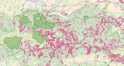 Mapa NAPANT-u zo satelitnej
