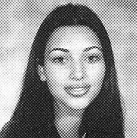 Kim Kardashian na fotke zo školskej ročenky. 