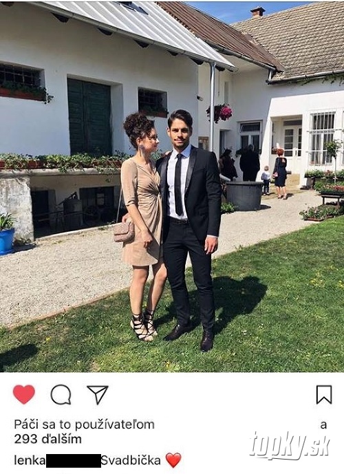 Toto je zatiaľ jediný verejný záber z Marynej svadby. Na snímke je Adriánov brat so svojou partnerkou Lenkou. 