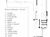 Pôdorys vily Bergman -