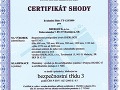 Certifikát zhody o odolnosti proti