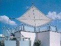 Tieniaca plachta. Sun square
