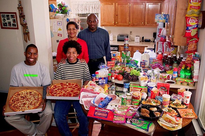 Rodina zo Severnej Karolíny z USA minie na jedlo 342 dolárov.