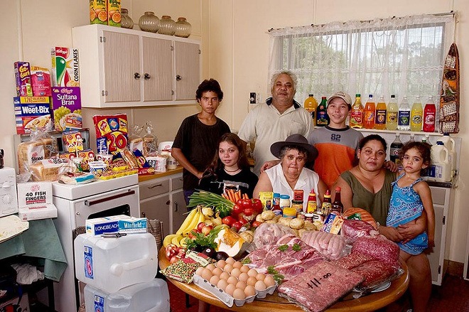 Táto rodina z Riverview v Austrálii minie na jedlo 428 dolárov za týždeň. (Foto: Demilked.com)