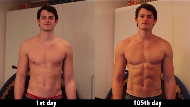 Niektorým nejde o chudnutie, ale o pribratie svalovej hmoty. Tomuto mužovi sa to podarilo po necelých troch mesiacoch. (Foto: Youtube.com)