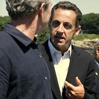 George Bush a  Nicolas Sarkozy