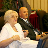 Viera Tomanová počas 55. schôdze vlády.