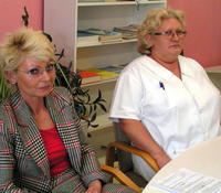 Primárka ARO R. Chreňová (vpravo) a právna zástupkyňa nemocnice A. Bábiková.