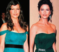 Catherine Zeta-Jones v novembri 2006 (vľavo) a v októbri 2007 (vpravo).