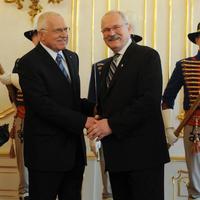 Václav Klaus počas dnešnej návštevy SR.