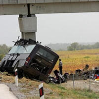 Havária autobusu v Chorvátsku.