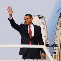 Obama pred lietadlom Air Force One