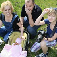 Michaela Čobejová s rodinou.