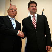 Miroslav Lajčák a Péter Balász.