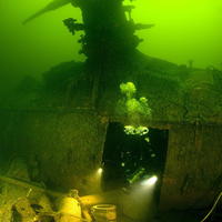 Vrak sovietskej ponorky.