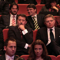 Robert Kaliňák, Pavol Paška, Marek Maďarič a Robert Fico