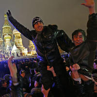 Oslavy nového roka v Moskve