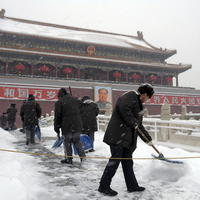 Zasnežený Peking