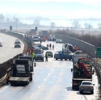 Hromadná havária sa na diaľnici D1 stala dnes ráno