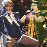 Dráždivá Rihanna a Beth Ditto ako transvestita