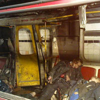Následky explózie v moskovskom metre