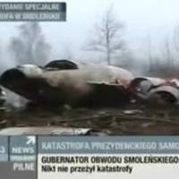 Zničené lietadlo prezidenta Kaczynského