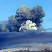 Popol z isladského vulkánu