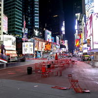 Vyľudnené Times Square