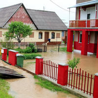 Zaplavené domy v Trebišove