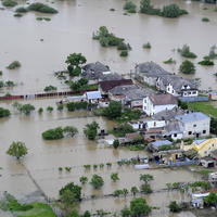 Ondava zaplavila obec Hraň